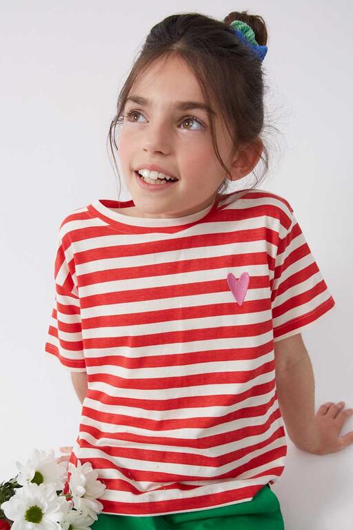 Compañia Fantástica - T-shirt Riscas Vermelhas