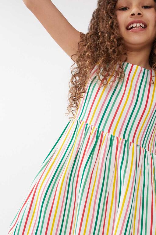 Compañia Fantástica - Vestido curto Riscas Multicoloridas