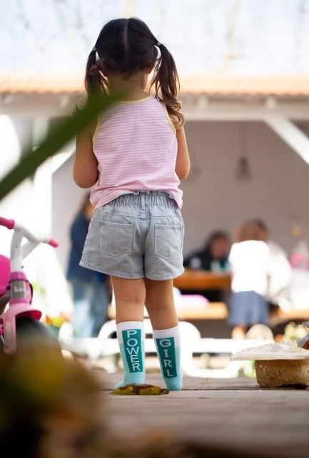 Pegada Socks - Meias Girl Power Azul