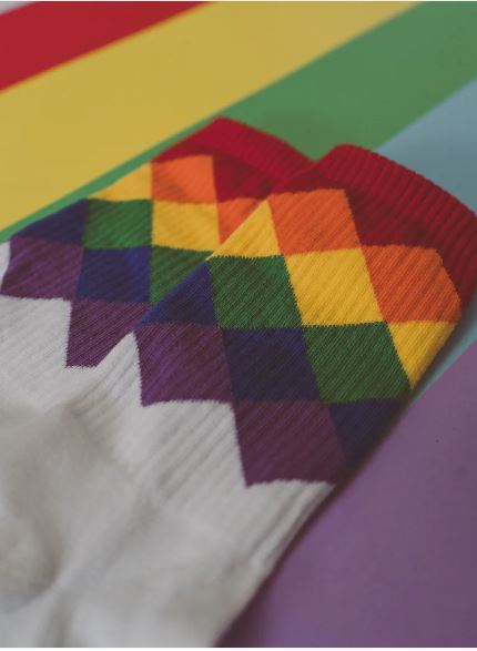 Calcetines Pegada - Calcetines Diamantes Blancos