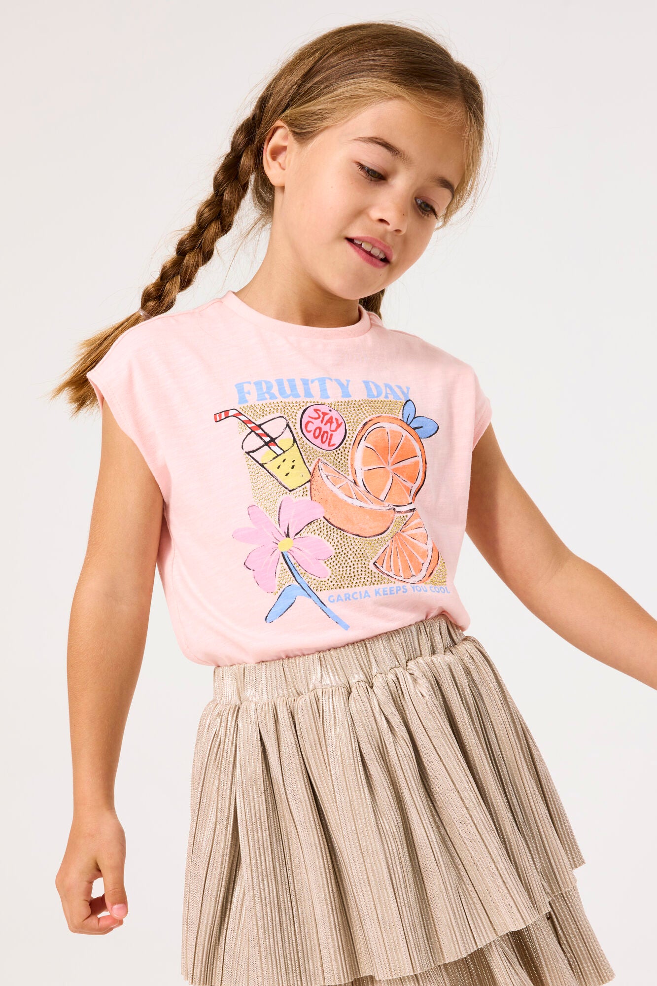 Garcia - T-shirt Rosa Fruit Day