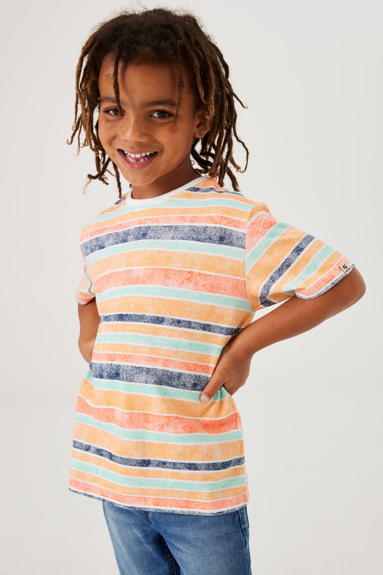 Garcia - Orange striped T-Shirt