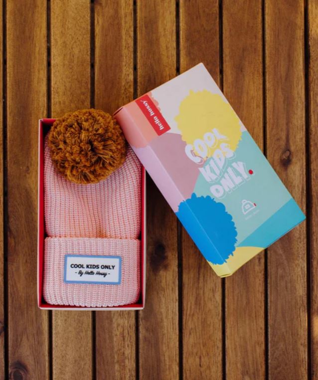 Hello Hossy - Color Block Peachy Beanie