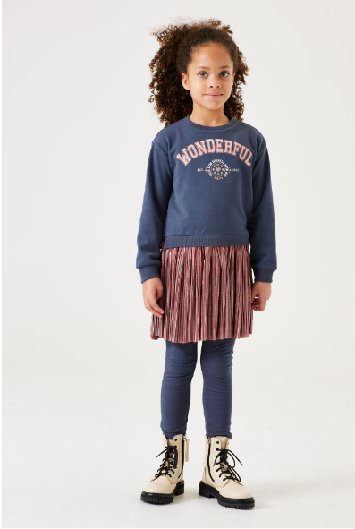 García - Vestido Combinado Azul