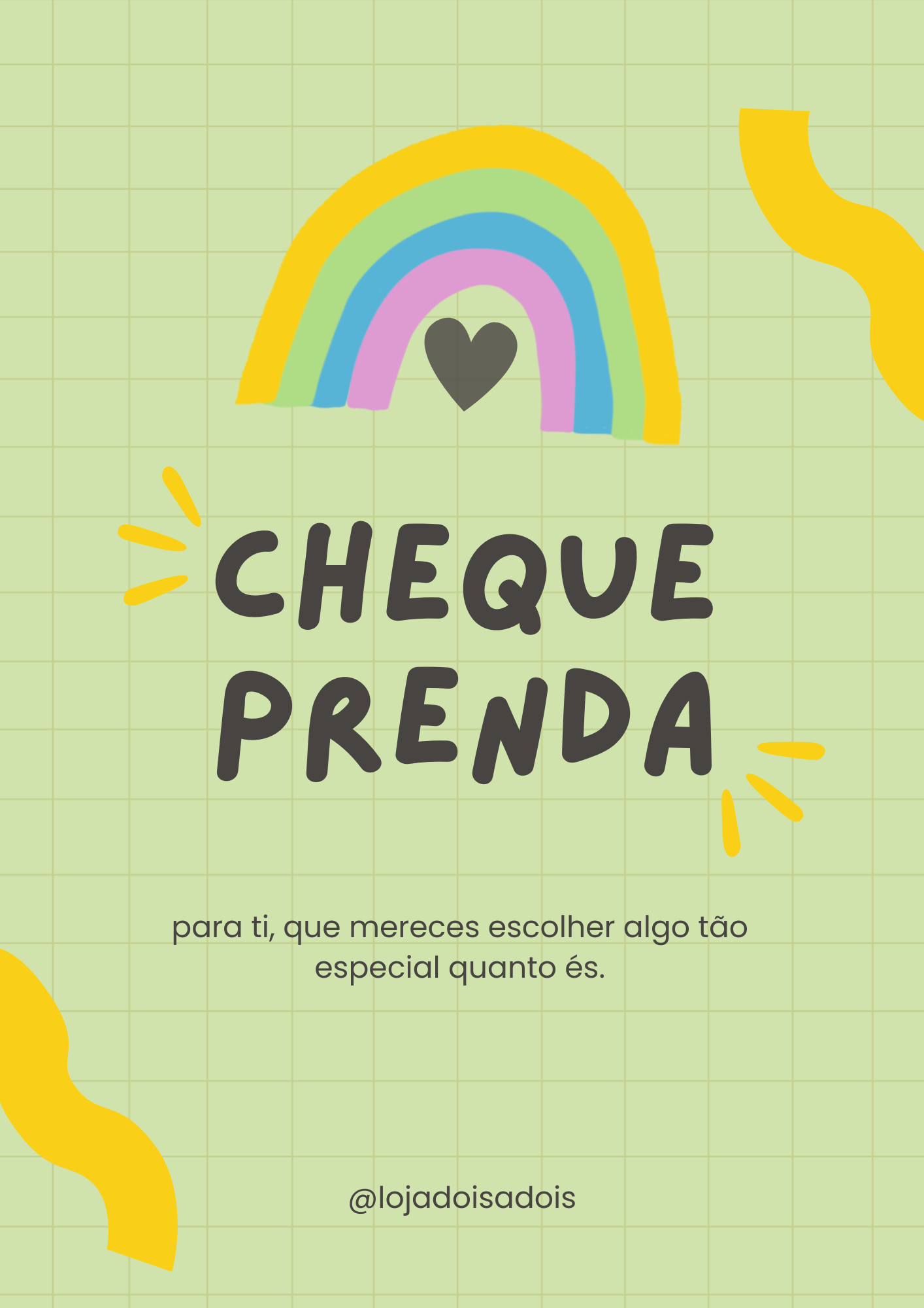 Cheque Prenda Dois a Dois