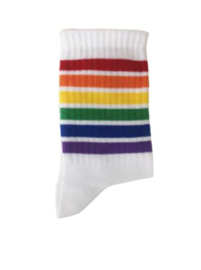 Pegada Socks - White Striped Socks 