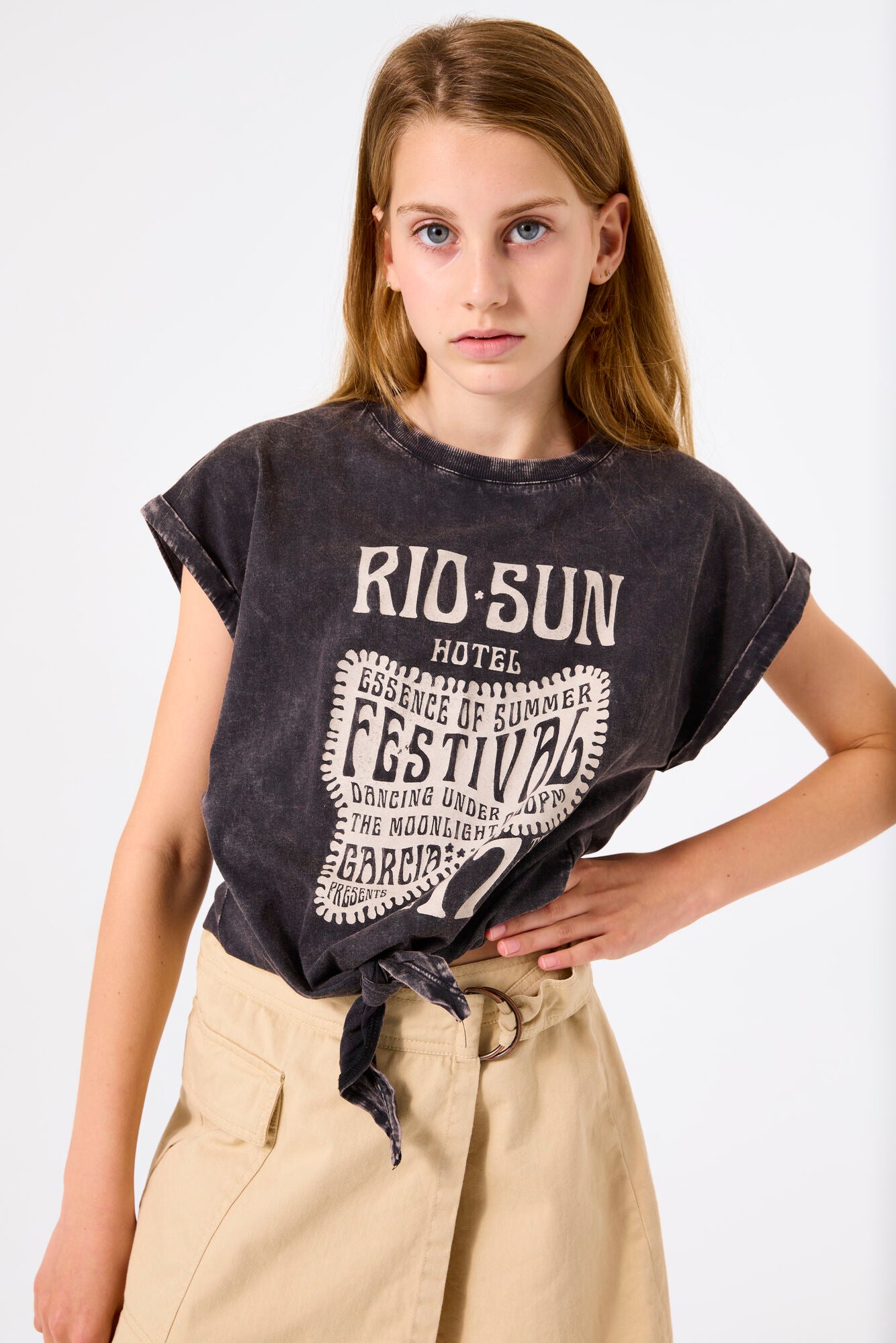 Garcia - Dark grey T-shirt Rio Sun