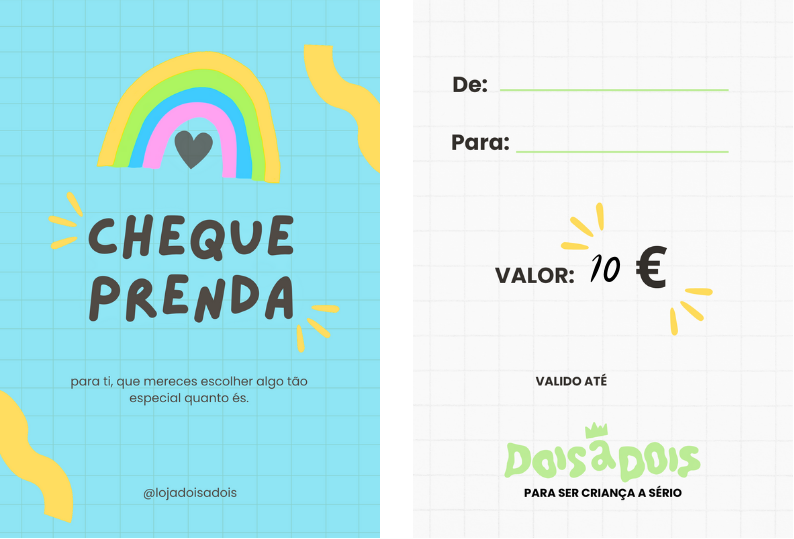 Cheque Prenda Dois a Dois