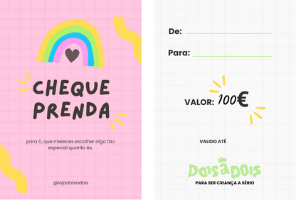 Cheque Prenda Dois a Dois
