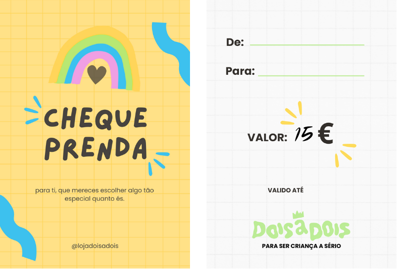 Cheque Prenda Dois a Dois