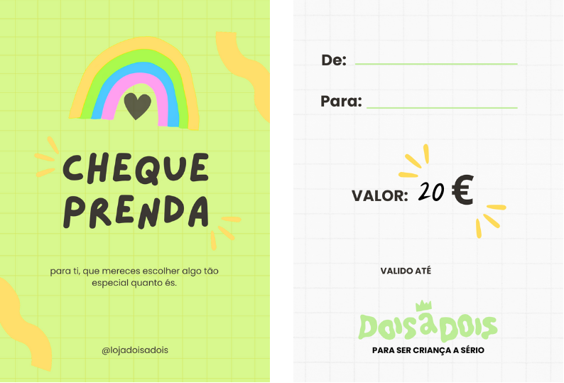 Cheque Prenda Dois a Dois