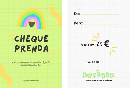 Cheque Prenda Dois a Dois