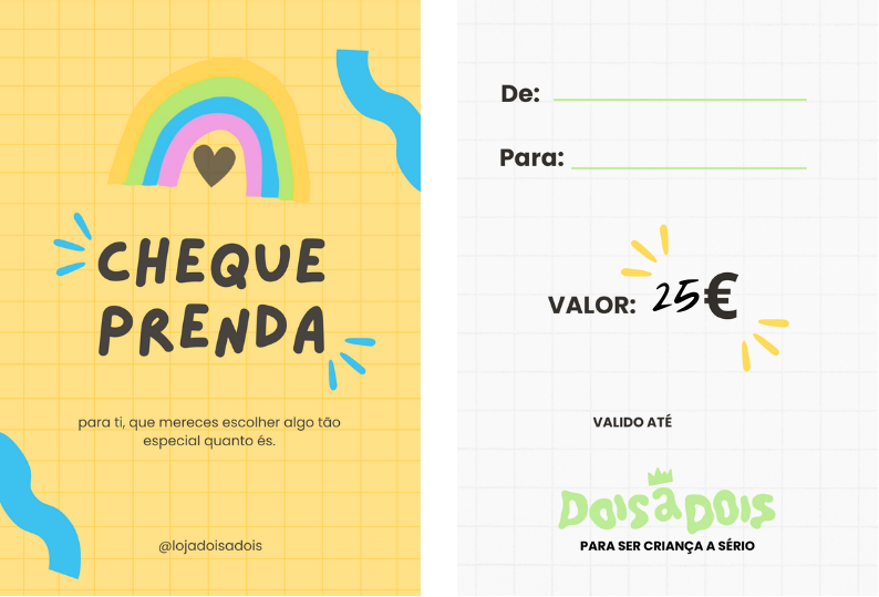 Cheque Prenda Dois a Dois