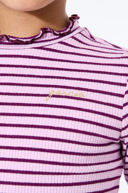 Garcia - Longsleeve riscas pink/purple