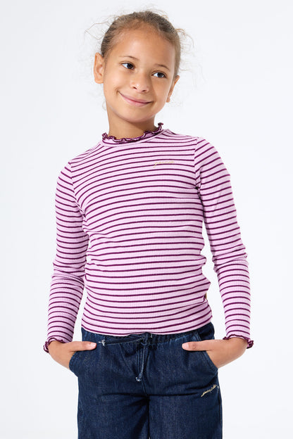 Garcia - Longsleeve riscas pink/purple